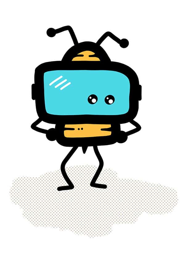 A quick doodle of a bee