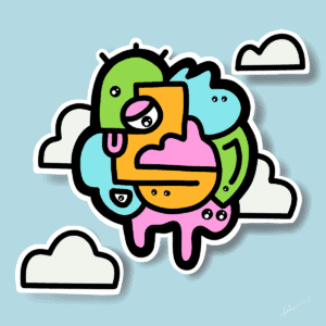 In the clouds'